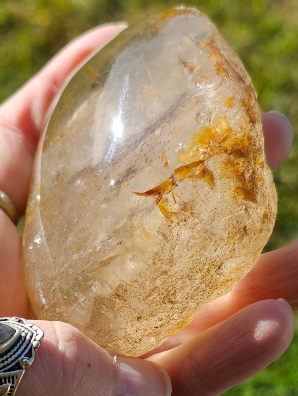 NEW Thick Golden Healer Quartz Large Specimen-Polished Clear Dome Top DETAILS 😍